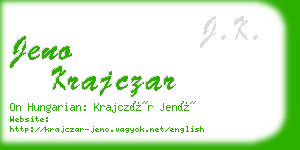 jeno krajczar business card